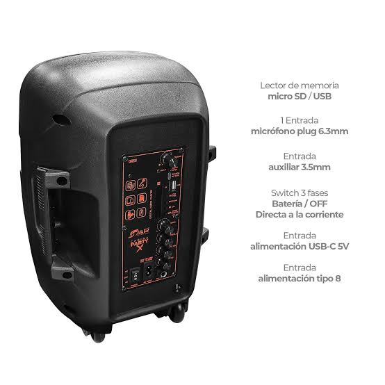 CABINA RECARGABLE JYR 8" J5245 60W 2
